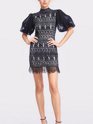 The Hilda | Black Lace Cocktail Dress - Black Multi