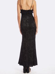 The Isabelle | Black V-Neck Slip Gown