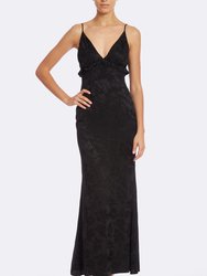 The Isabelle | Black V-Neck Slip Gown