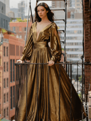 The Kathy | Gold Maxi Gown