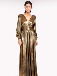 The Kathy | Gold Maxi Gown - Gold