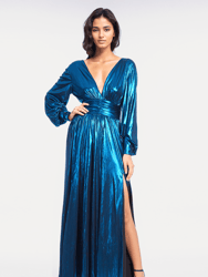 The Kathy | Turquoise Maxi Gown - Turquoise