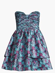 The Kimberly Floral Jacquard Mini Dress