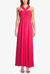 The Leona | Georgette Maxi Gown - Raspberry
