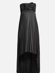 The Liliana Black Strapless High-Low Cocktail Dress