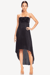 The Liliana Black Strapless High-Low Cocktail Dress