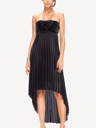 The Liliana Black Strapless High-Low Cocktail Dress