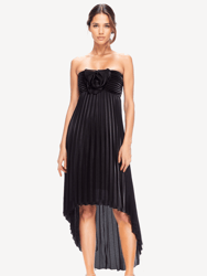 The Liliana Black Strapless High-Low Cocktail Dress - Black