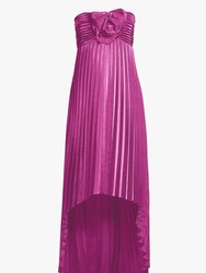 The Liliana Fuchsia Strapless High-Low Cocktail Dress