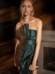 The Lola | Forest Green Strapless Mini Dress