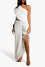 The Mercer Pleated Ruffle Gown - Ivory