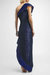 The Mercer Sequin | Navy Pleated Ruffle Gown