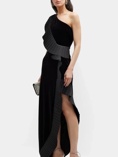 ONE33 SOCIAL The Mercer Velvet Pleated Ruffle Gown product