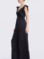 The Natalia | Black Patio Maxi Dress