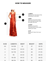 The Noelle | Orange Sequin V-Neck Slip Gown
