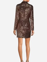 The Norma | Copper Sequin Cocktail Dress