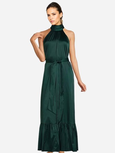 ONE33 SOCIAL The Sherry | Forest Green Satin Maxi Dress product