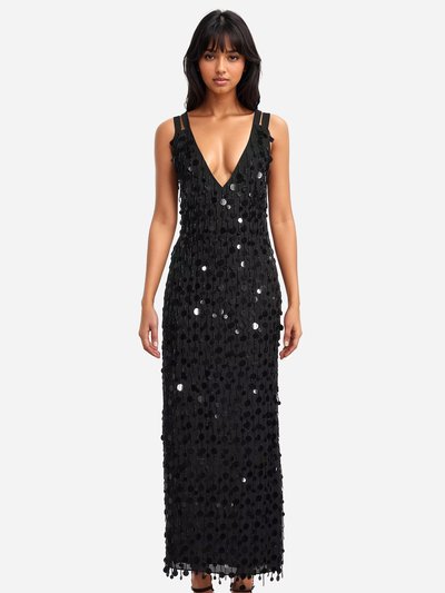 ONE33 SOCIAL The Starlust | Black Sequin Paillette Midi Dress product