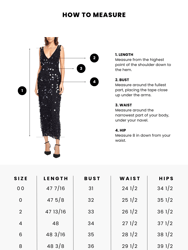The Starlust | Black Sequin Paillette Midi Dress