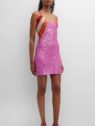 The Tammy | Sequin Mini Dress - Pink/Red