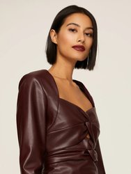 The Tina, Faux Leather Cocktail Dress