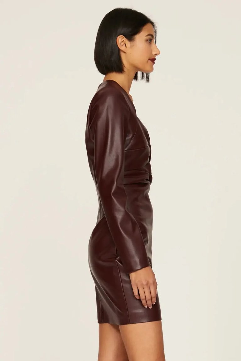 The Tina, Faux Leather Cocktail Dress