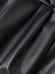 The Toby | Black Vegan Leather Maxi Dress