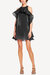 The Tristan Black Chiffon Ruffle Mini Dress