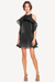 The Tristan Black Chiffon Ruffle Mini Dress - Black