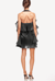 The Tristan Black Chiffon Ruffle Mini Dress