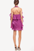 The Tristan Fuchsia Chiffon Ruffle Mini Dress