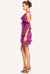 The Tristan Fuchsia Chiffon Ruffle Mini Dress