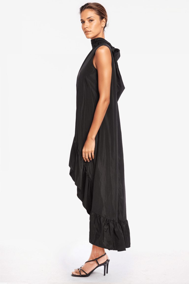 The Yolanda Black High-Low Maxi Gown