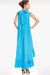 The Yolanda Blue High-Low Maxi Gown