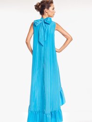 The Yolanda Blue High-Low Maxi Gown