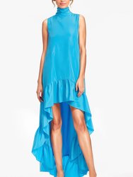 The Yolanda Blue High-Low Maxi Gown