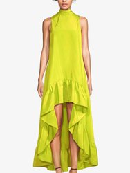 The Yolanda | Lime High-Low Maxi Gown - Lime Green