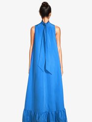 The Yolanda | Peacock Blue High-Low Maxi Gown