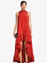 The Yolanda | Red High-Low Maxi Gown
