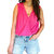 Ashlee V-Neck Tank Top In Berry - Berry