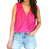 Ashlee V-Neck Tank Top In Berry - Berry