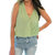 Ashlee V-Neck Tank Top In Oasis Green