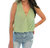 Ashlee V-Neck Tank Top In Oasis Green