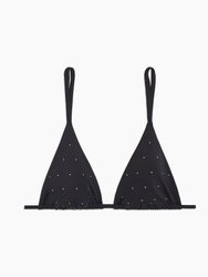 Alexa Rhinestone Bikini Top - Black