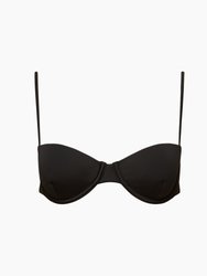 Balconette Underwire Bikini Top - Black - Black