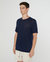 Chad Linen Tee - Deep Navy