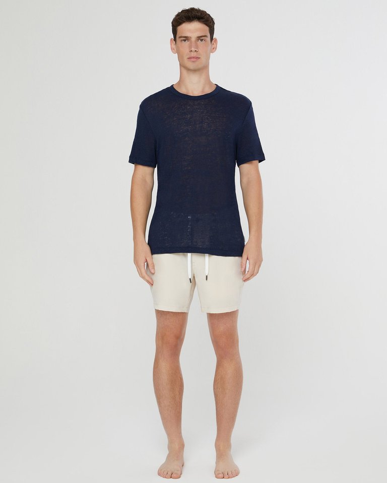 Chad Linen Tee - Deep Navy - Deep Navy