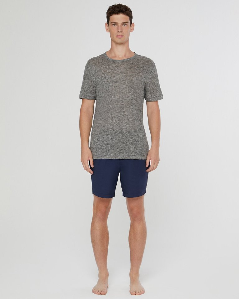 Chad Linen Tee - Heather Grey - Heather Grey