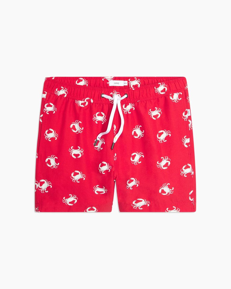 Charles 5" Swim Trunks - Crimson Macro Crab - Crimson Macro Crab