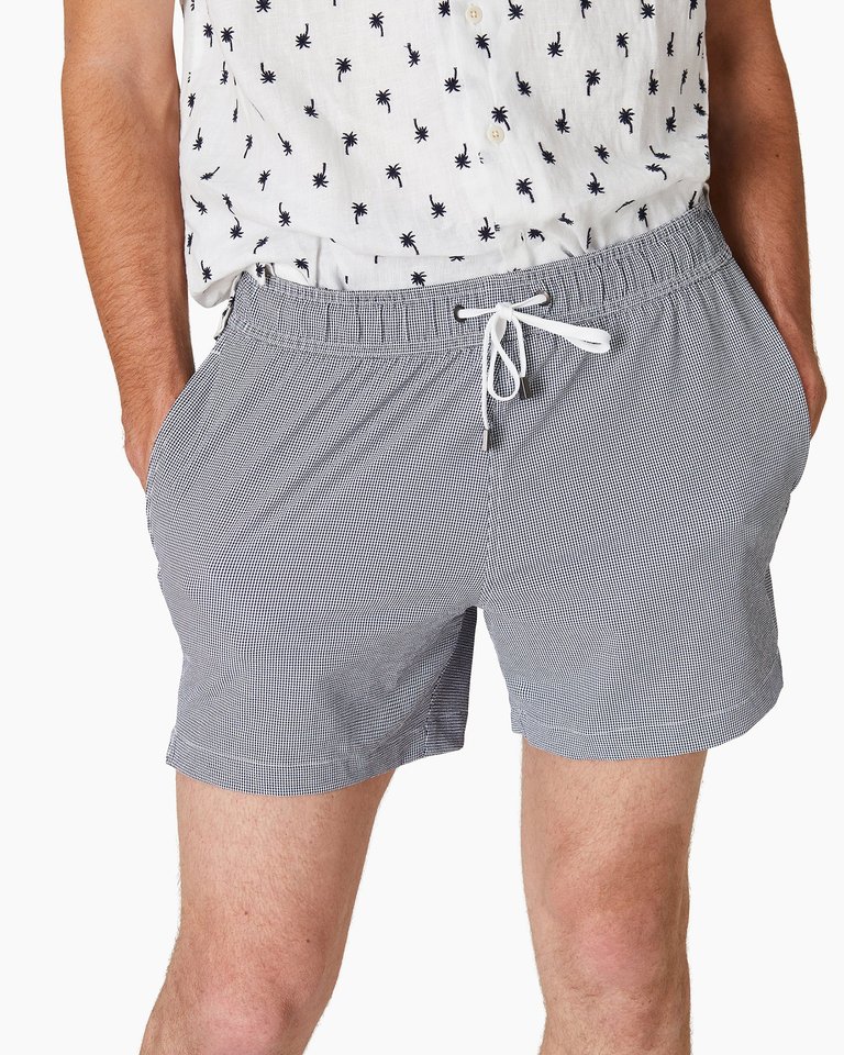 Charles 7" Gingham Swim Trunks